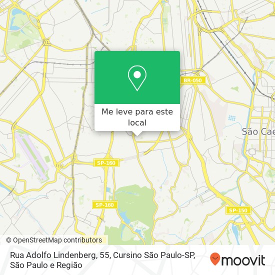 Rua Adolfo Lindenberg, 55, Cursino São Paulo-SP mapa
