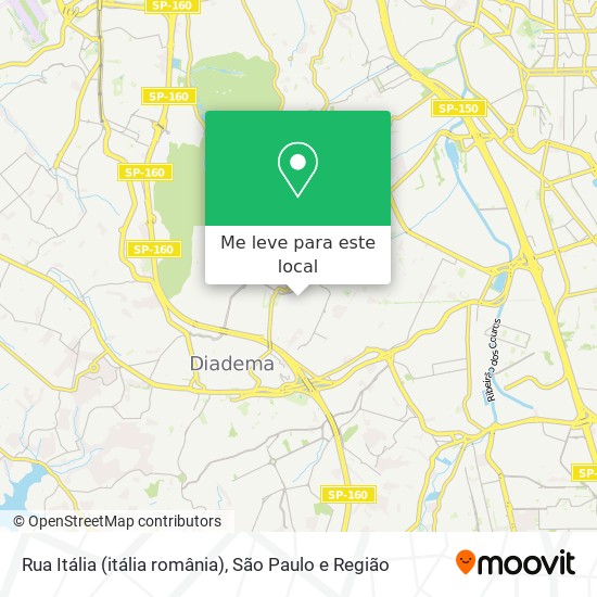 Rua Itália (itália românia) mapa