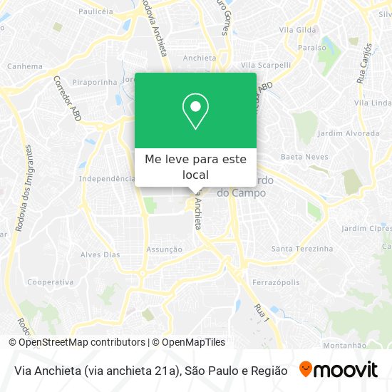 Via Anchieta (via anchieta 21a) mapa