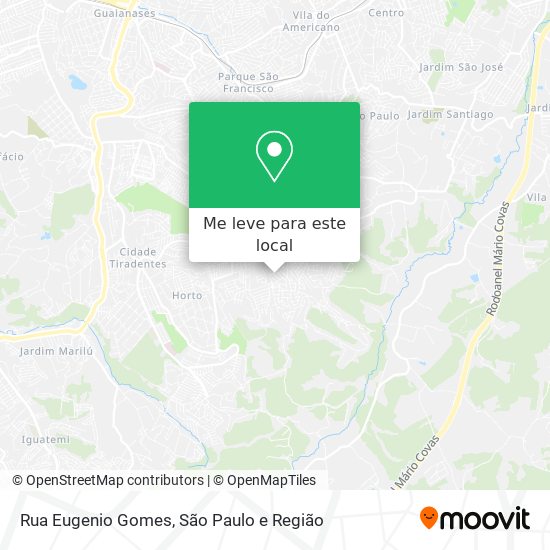Rua Eugenio Gomes mapa