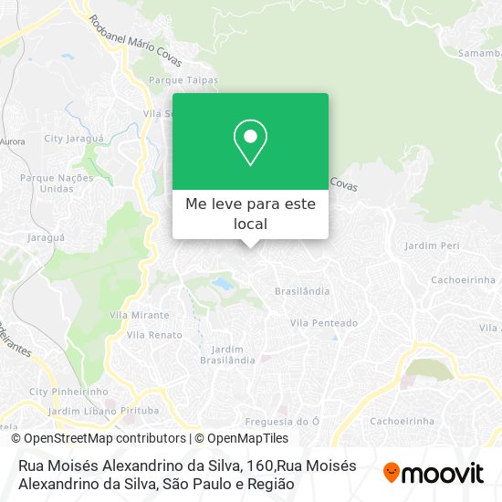 Rua Moisés Alexandrino da Silva, 160,Rua Moisés Alexandrino da Silva mapa