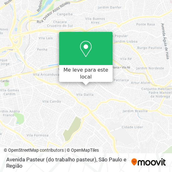 Avenida Pasteur (do trabalho pasteur) mapa