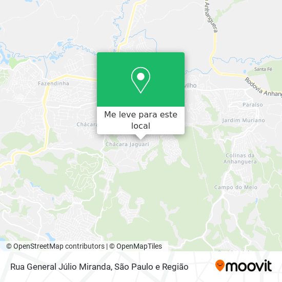 Rua General Júlio Miranda mapa