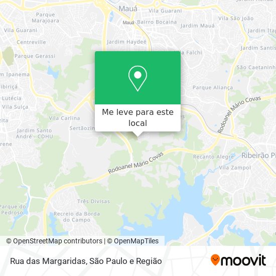 Rua das Margaridas mapa