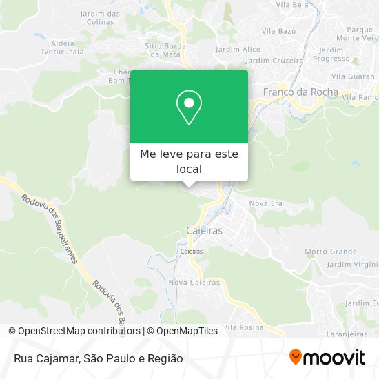 Rua Cajamar mapa