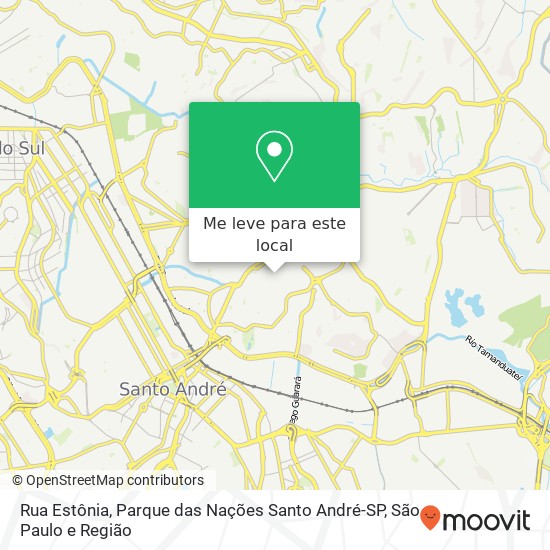 Rua Estônia, Parque das Nações Santo André-SP mapa