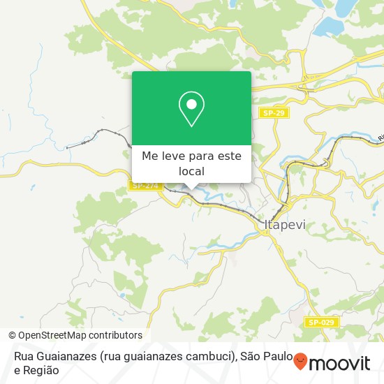 Rua Guaianazes (rua guaianazes cambuci), Itapevi Itapevi-SP mapa