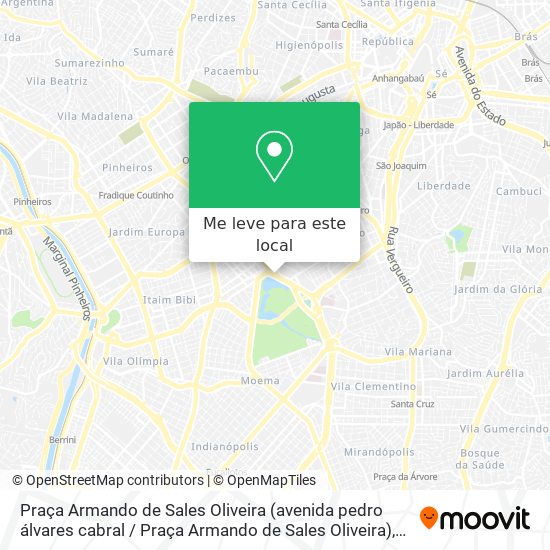 Praça Armando de Sales Oliveira (avenida pedro álvares cabral / Praça Armando de Sales Oliveira) mapa