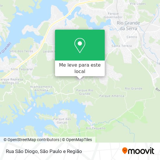 Rua São Diogo mapa