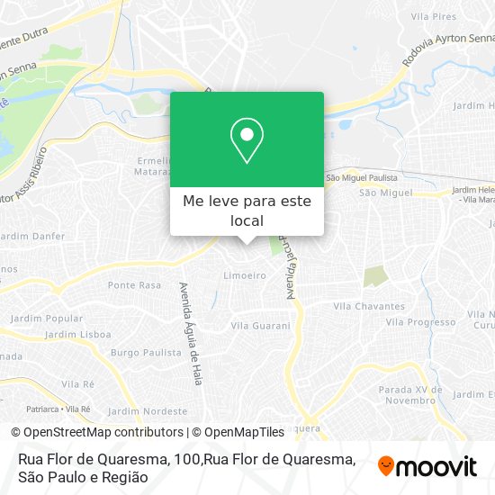 Rua Flor de Quaresma, 100,Rua Flor de Quaresma mapa