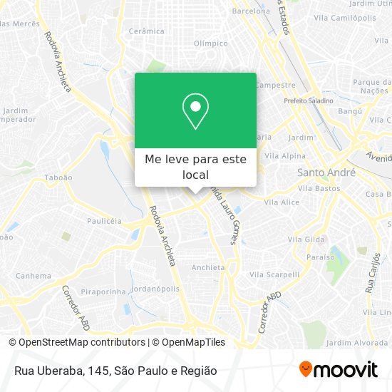 Rua Uberaba, 145 mapa