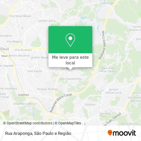Rua Araponga mapa