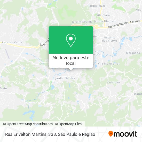 Rua Erivelton Martins, 333 mapa