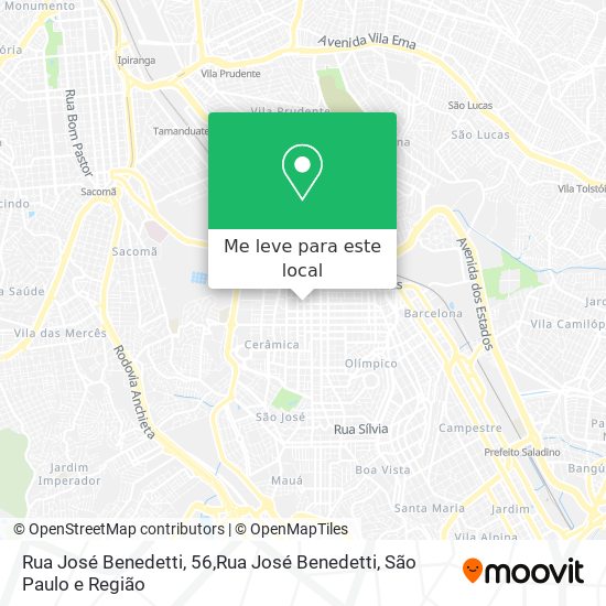 Rua José Benedetti, 56,Rua José Benedetti mapa