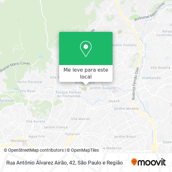 Rua Antônio Álvarez Airão, 42 mapa