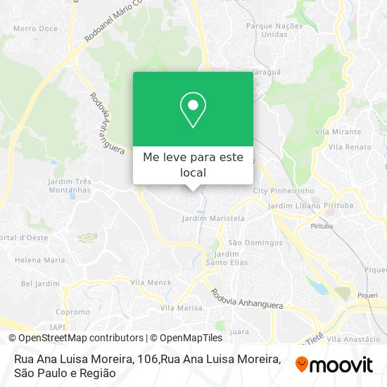 Rua Ana Luisa Moreira, 106,Rua Ana Luisa Moreira mapa