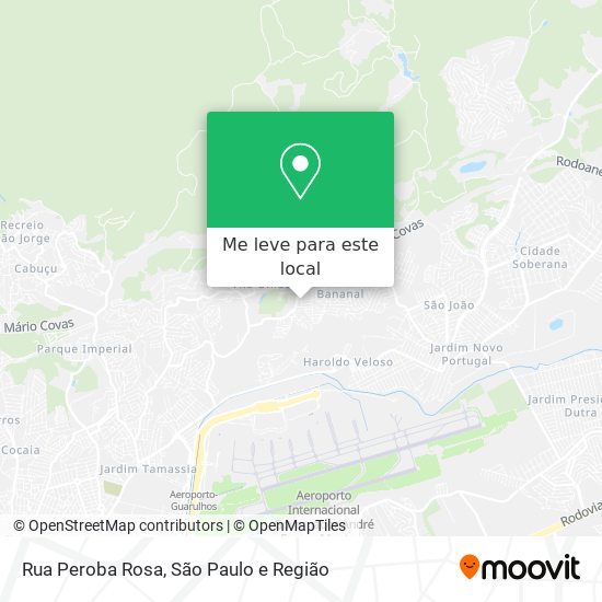 Rua Peroba Rosa mapa