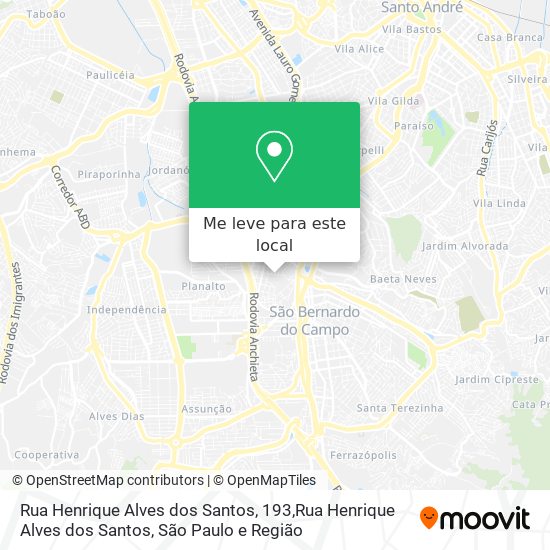 Rua Henrique Alves dos Santos, 193,Rua Henrique Alves dos Santos mapa