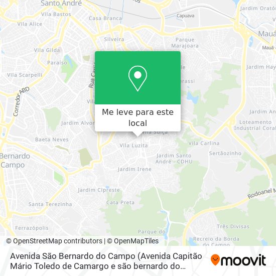 Avenida São Bernardo do Campo (Avenida Capitão Mário Toledo de Camargo e são bernardo do campo) mapa