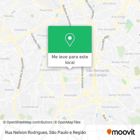 Rua Nelson Rodrigues mapa