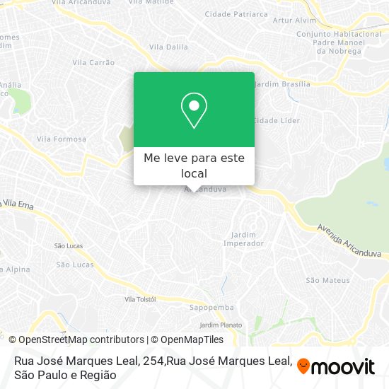 Rua José Marques Leal, 254,Rua José Marques Leal mapa