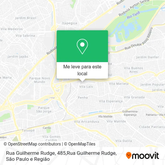 Rua Guilherme Rudge, 485,Rua Guilherme Rudge mapa