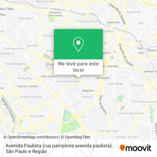 Avenida Paulista (rua pamplona avenida paulista) mapa