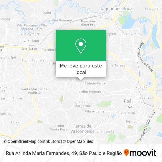 Rua Arlinda Maria Fernandes, 49 mapa