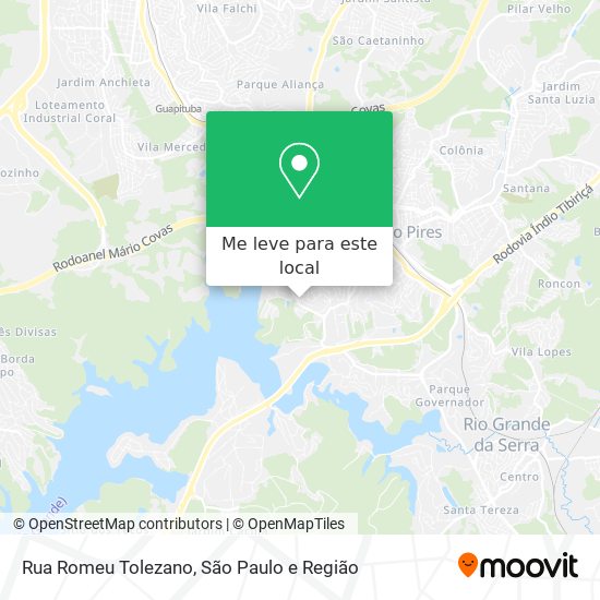 Rua Romeu Tolezano mapa