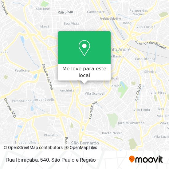 Rua Ibiraçaba, 540 mapa