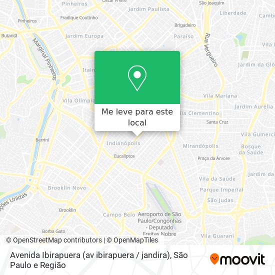 Avenida Ibirapuera (av ibirapuera / jandira) mapa