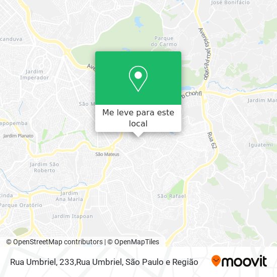 Rua Umbriel, 233,Rua Umbriel mapa