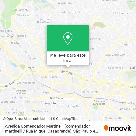 Avenida Comendador Martinelli (comendador martinelli / Rua Miguel Casagrande) mapa