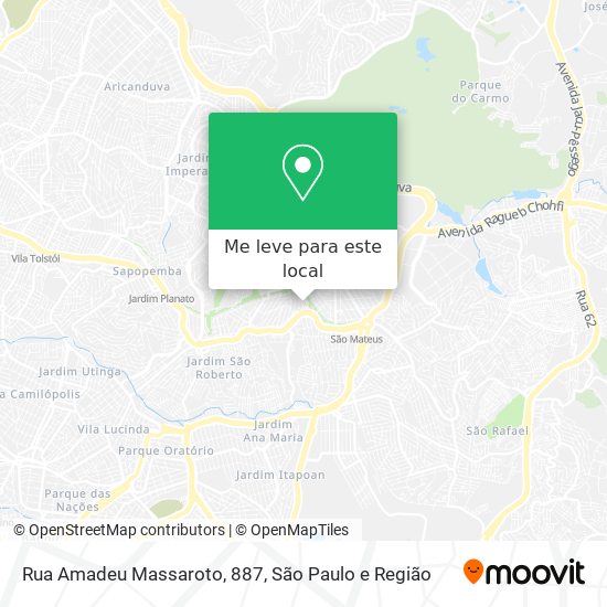 Rua Amadeu Massaroto, 887 mapa