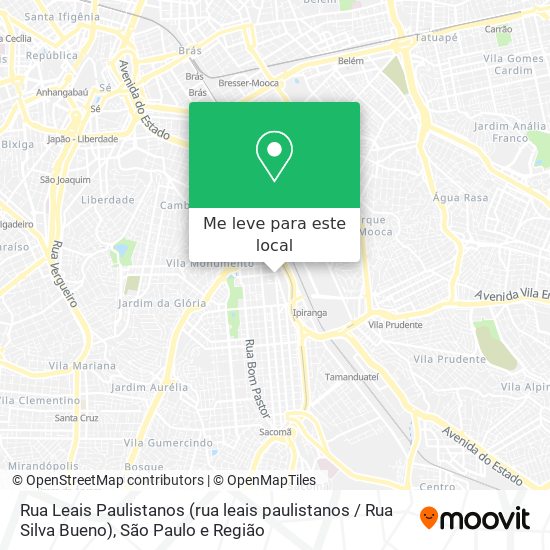 Rua Leais Paulistanos (rua leais paulistanos / Rua Silva Bueno) mapa