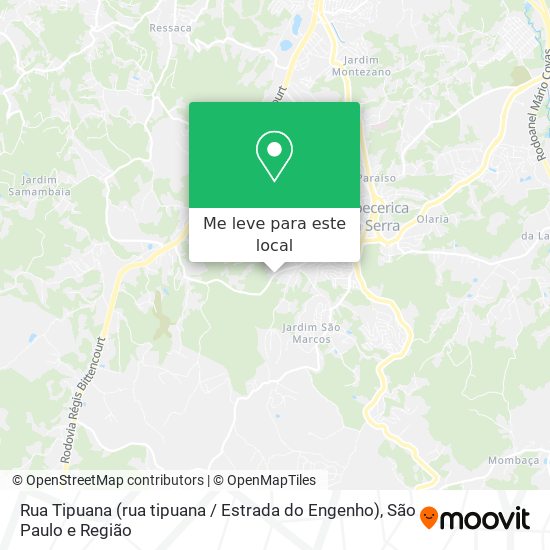 Rua Tipuana (rua tipuana / Estrada do Engenho) mapa