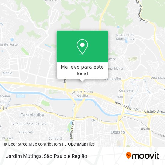 Jardim Mutinga mapa