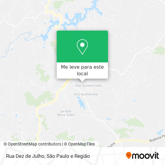 Rua Dez de Julho mapa