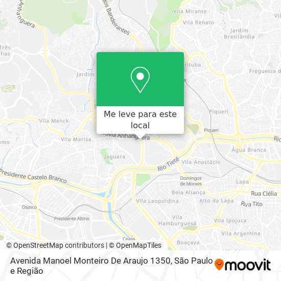 Avenida Manoel Monteiro De Araujo 1350 mapa