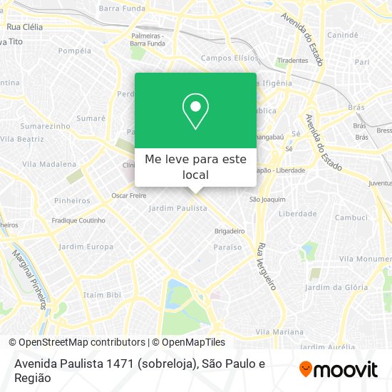 Avenida Paulista 1471 (sobreloja) mapa