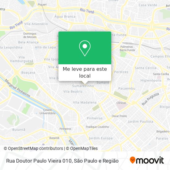 Rua Doutor Paulo Vieira 010 mapa