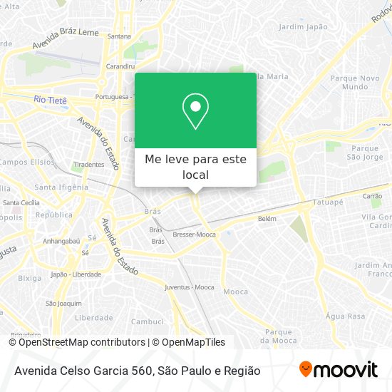 Avenida Celso Garcia 560 mapa