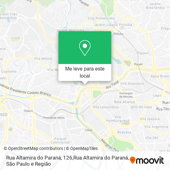 Rua Altamira do Paraná, 126,Rua Altamira do Paraná mapa