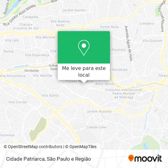 Cidade Patriarca mapa
