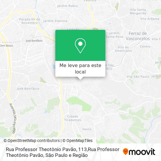 Rua Professor Theotônio Pavão, 113,Rua Professor Theotônio Pavão mapa