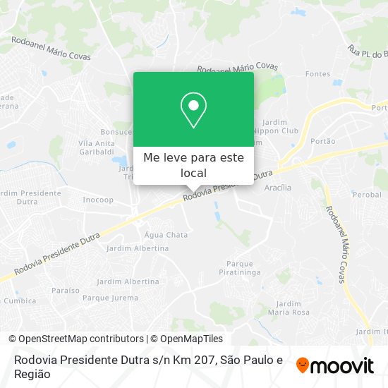 Rodovia Presidente Dutra s / n Km 207 mapa