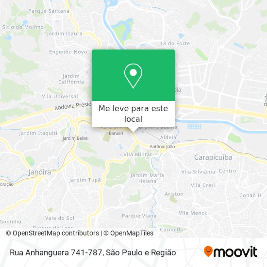 Rua Anhanguera 741-787 mapa