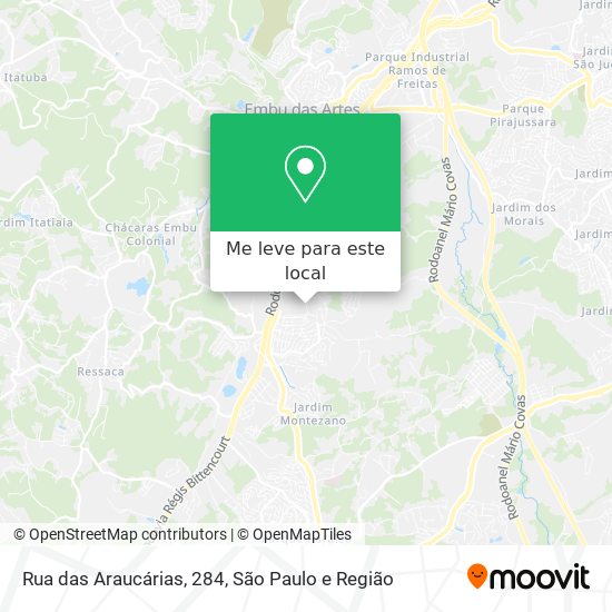 Rua das Araucárias, 284 mapa