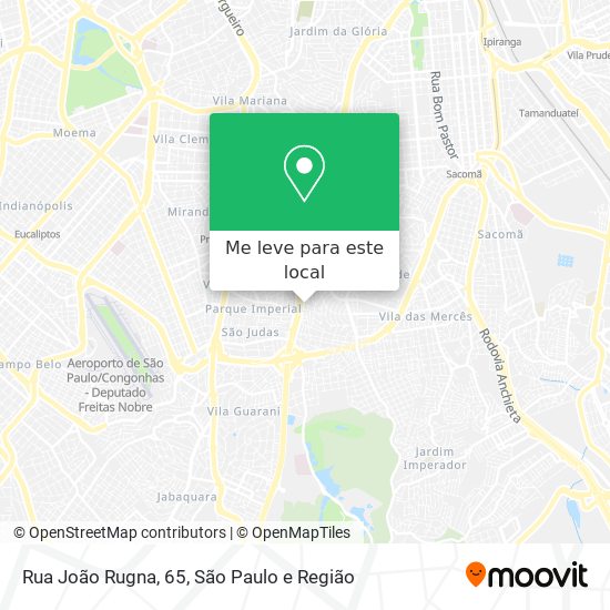 Rua João Rugna, 65 mapa