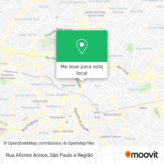 Rua Afonso Arinos mapa